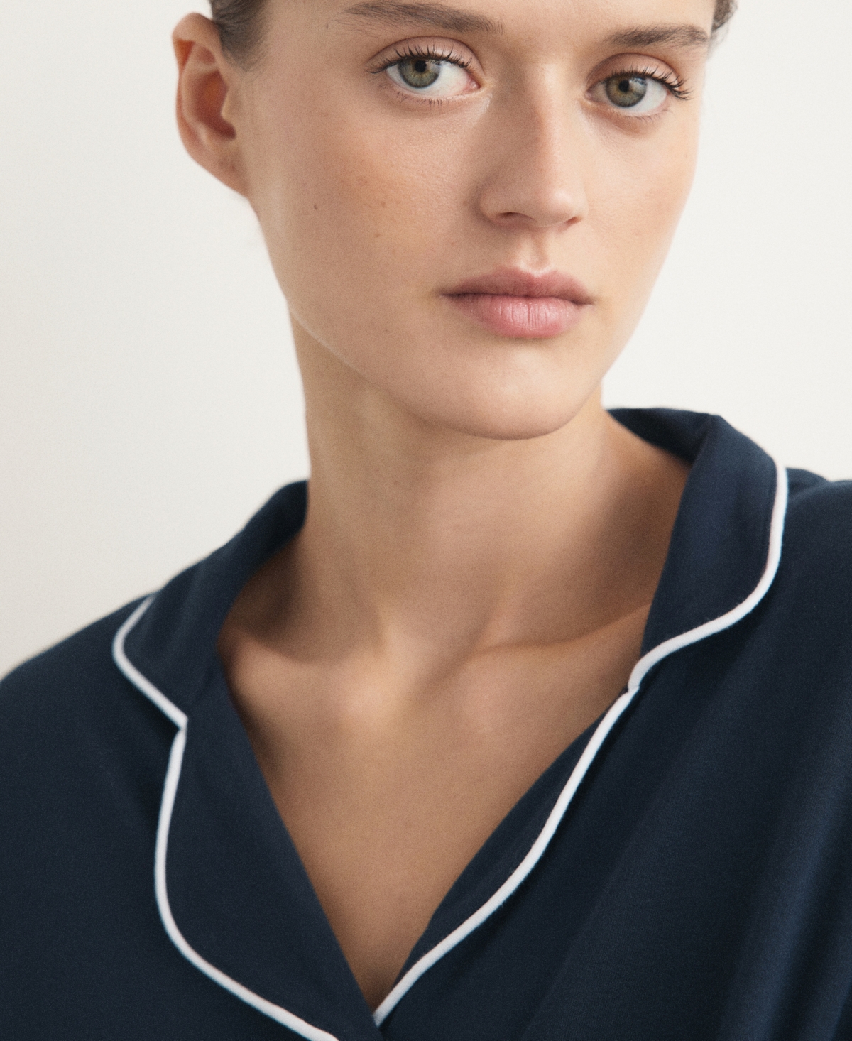 Mango Women's Two-Piece Piping Detail Pajamas