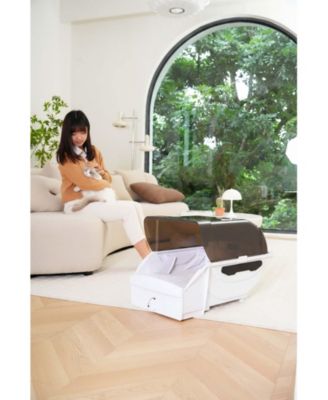 Smart Cat Litter Box with Wide Opening – Self-Cleaning Hooded Litter Box for Cats