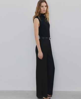 Women's Contrast-Bodice Long Jumpsuit