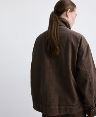 Women's Pockets Oversized Denim Barn Jacket