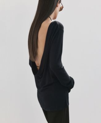 Women's Draped Back Knit Sweater