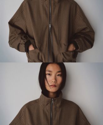 Women's Houndstooth High-Neck Jacket