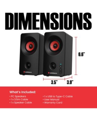 2.0 Stereo Bluetooth 5.3 Dual Driver Desktop PC Speakers