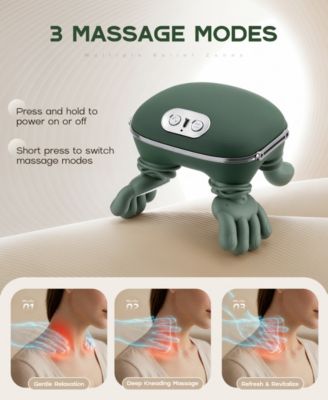 Cordless Neck and Shoulder Massager with Heat and Kneading 3 Massage Modes Deep Tissue Massage Pillow