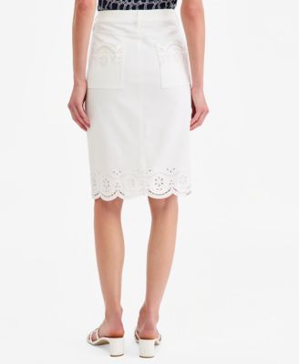 Jones New York Women's Eyelet Embroidered Pencil Skirt - Macy's