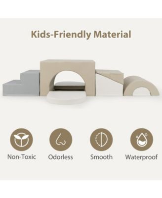 7-Piece Toddler Climbing Blocks Set, Soft PU Foam for Safe Indoor Play and Early Motor Development