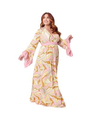 Plus Size Long Sleeve Empire Waist Maxi Dress