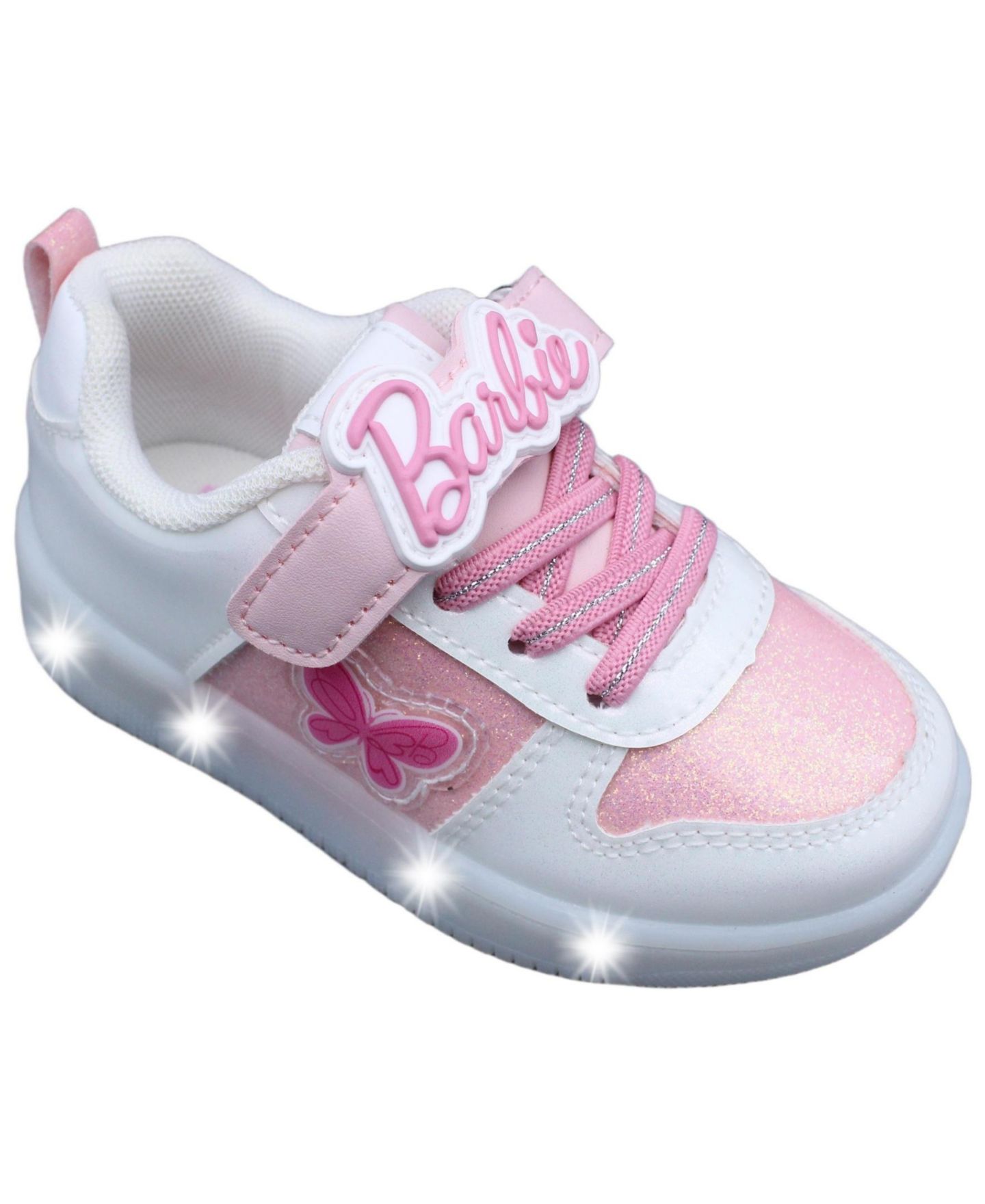 Детские светящиеся кроссовки Barbie для девочки 7T-10, цвет: Светлый розовый, вариант 1 — фото 1