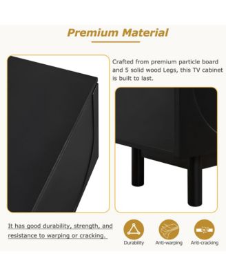 Storage Cabinet With Adjustable Shelves TV Stand