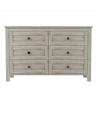 6 Drawer Transitional Dresser Organizer Cabinet for Nursery Home Furniture With Spacious Drawers Easy Assembly Dura