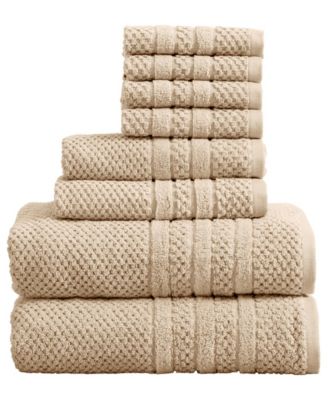 100% Cotton Textured 8pc Towel Set.