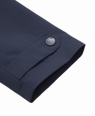 Girls Trench Coat Hip-Length Hooded Jacket