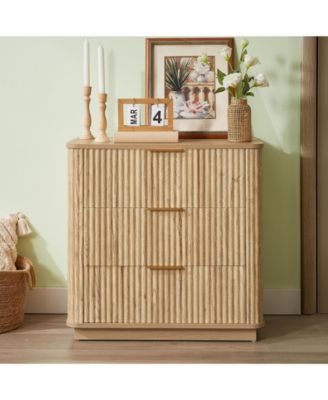 3 Drawer Modern Dresser Multipurpose Cabinet for Kids Room Home Furniture With Spacious Drawers Easy Assembly Dura