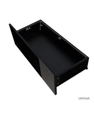 Led Tv Stand for 55 Inch TV, 51.18" Entertainment Center with Glass Shelves and Storage Drawer for Living Room and Bedroom