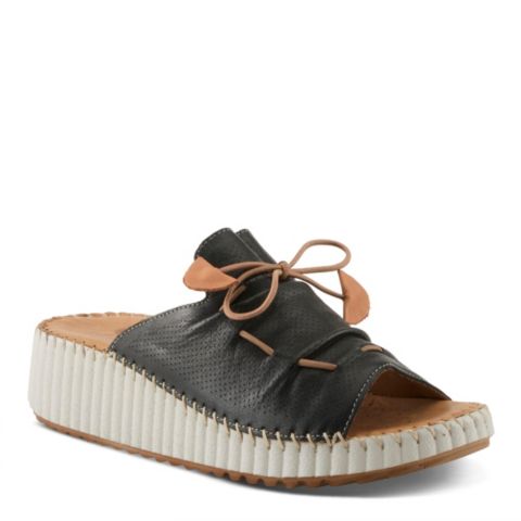 Женские сандалии Spring Step Nevelle Slides with Elastic Laces, цвет: Чёрный