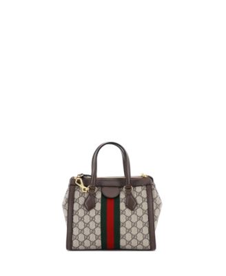 Small Ophidia Top Handle Tote GG Coated Canvas