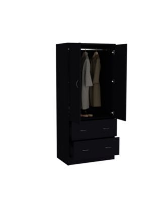 Taly 2Doors 2Drawers Armoire 70.9inch High Bedroom Storage Cabinet with Ample Space and Sturdy Construction