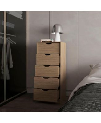 Modern 4 Drawer Dresser Rustic Particleboard Cabinet Waterproof for Bedroom Entryway Bathroom