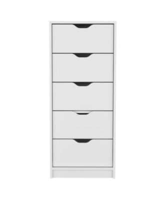 Modern 6 Drawer Dresser Engineered Wood Cabinet Handle Free for Bedroom Living Room Closet