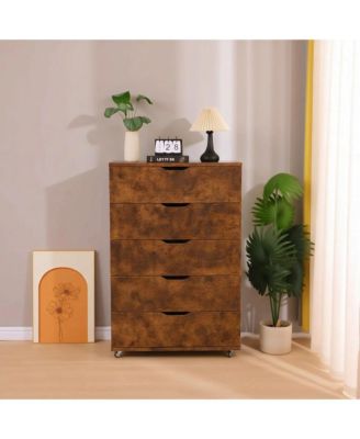 Modern 4 Drawer Dresser Particleboard Cabinet Waterproof for Bedroom Entryway Bathroom