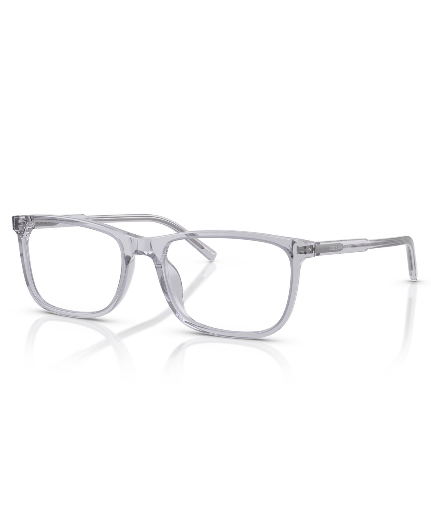 Мужские очки Dolce&Gabbana Man Rectangle Plastic DG3427 Eyeglasses, цвет: Прозрачный серый — фото 1