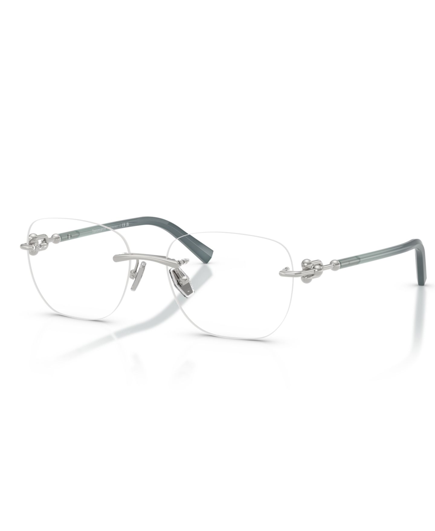 Очки Tiffany & Co. Unisex Square Metal TF1170D Eyeglasses, цвет: Серебряный — фото 1