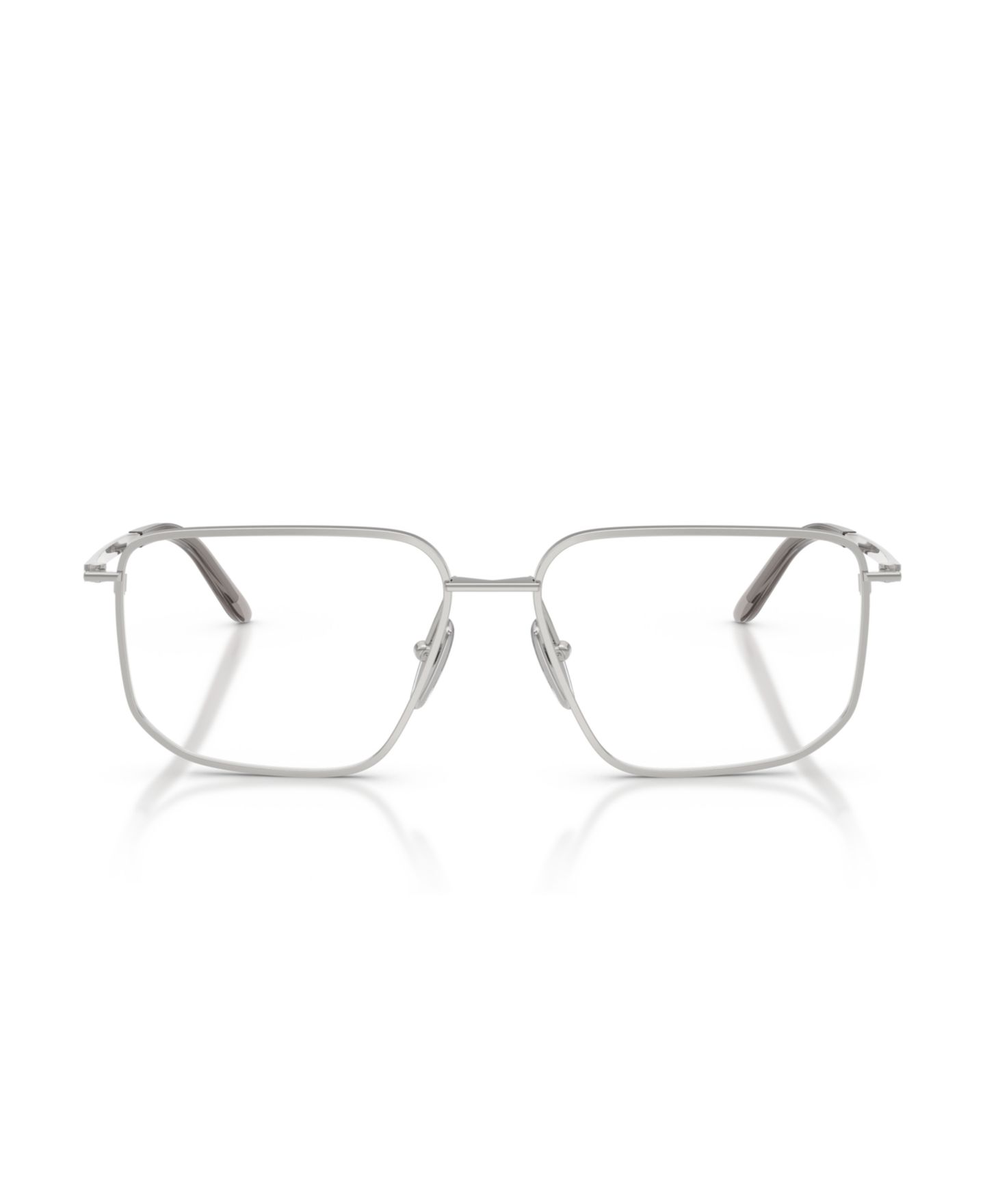 Женские очки Prada Woman Rectangle Metal PR C52V Eyeglasses, цвет: Серебряный — фото 2