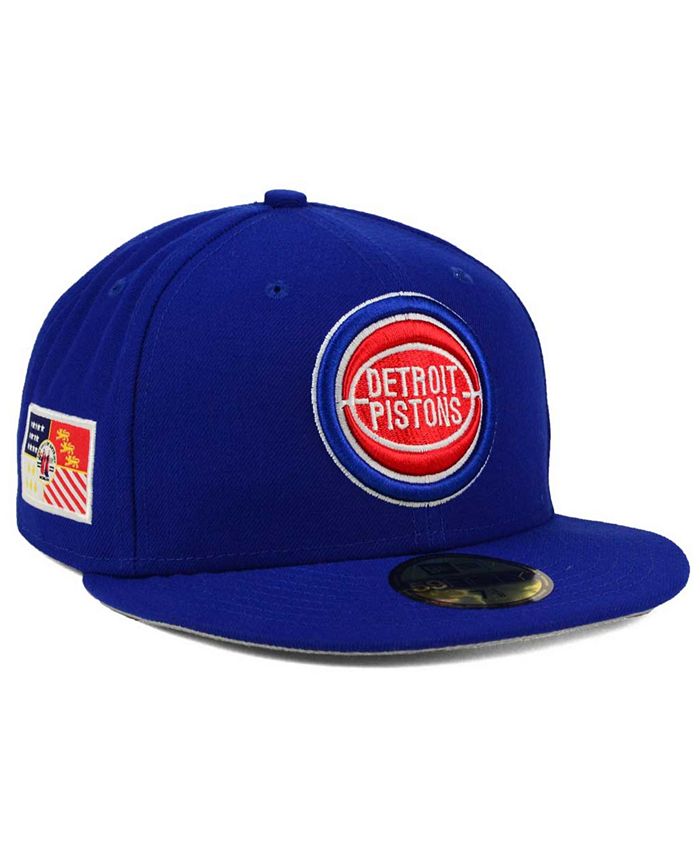 New Era Detroit Pistons Flag Stated 59FIFTY Fitted Cap - Macy's