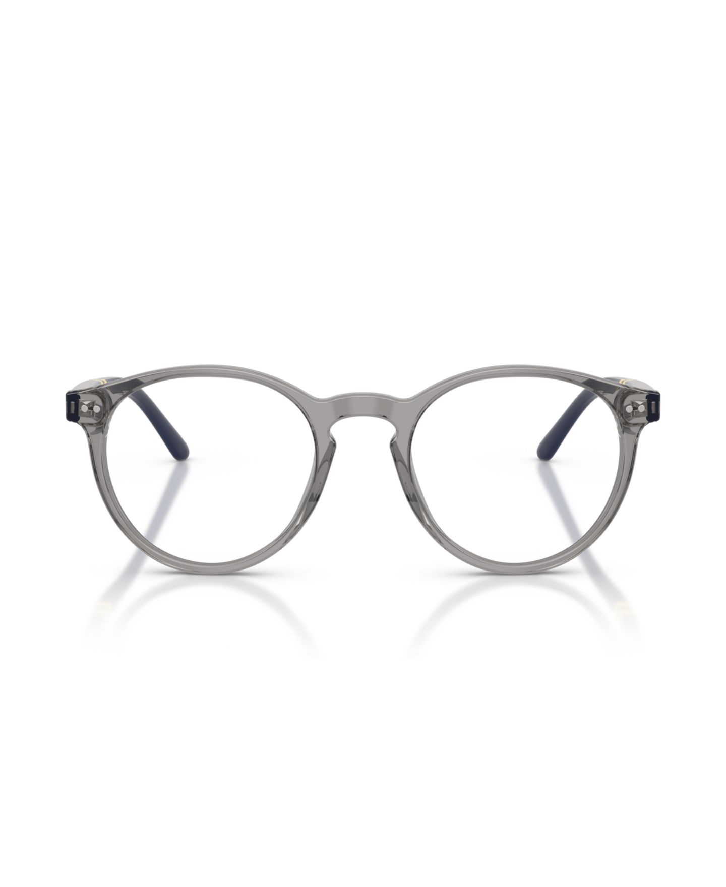 Мужские очки Polo Ralph Lauren Man Round Plastic PH2297 Eyeglasses, цвет: Блестящий прозрачный серый — фото 5