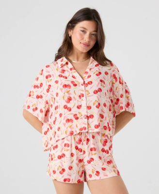 Women's Cropped Swim Cover-Up Shirt