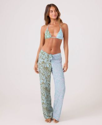 Women's Tie-Front Long Swim Cover-Up Pants