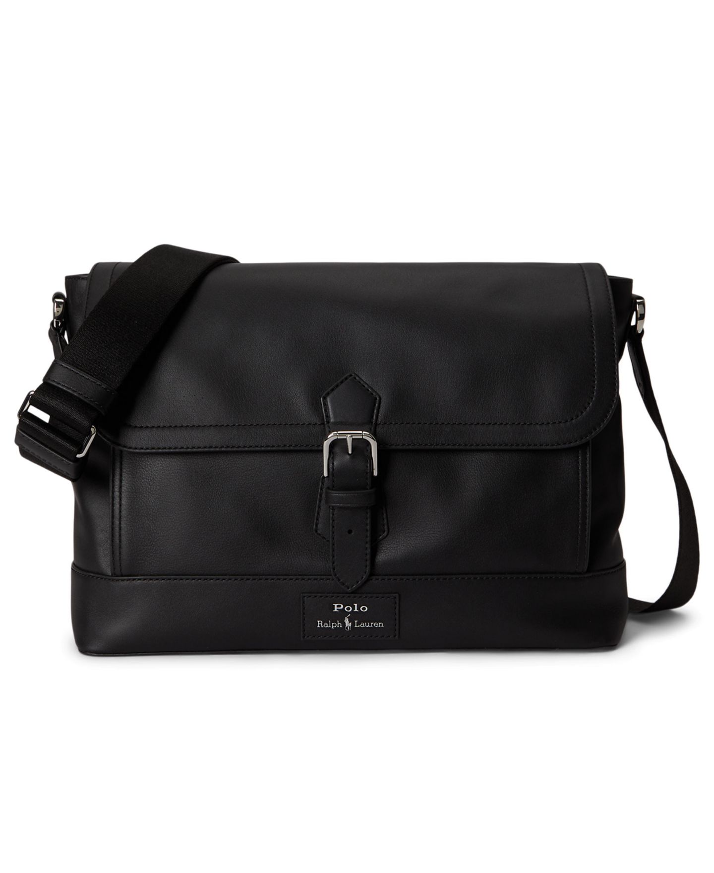 Мужская сумка Polo Ralph Lauren Shoulder Strap Leather, цвет: Чёрный — фото 1