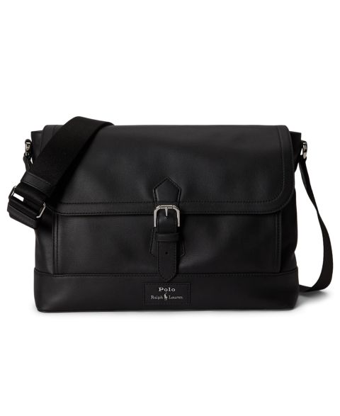 Мужская сумка Polo Ralph Lauren Shoulder Strap Leather, цвет: Чёрный