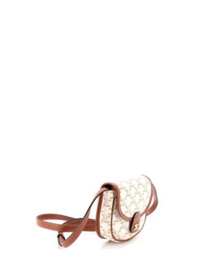 Mini Besace Flap Bag Triomphe Coated Canvas