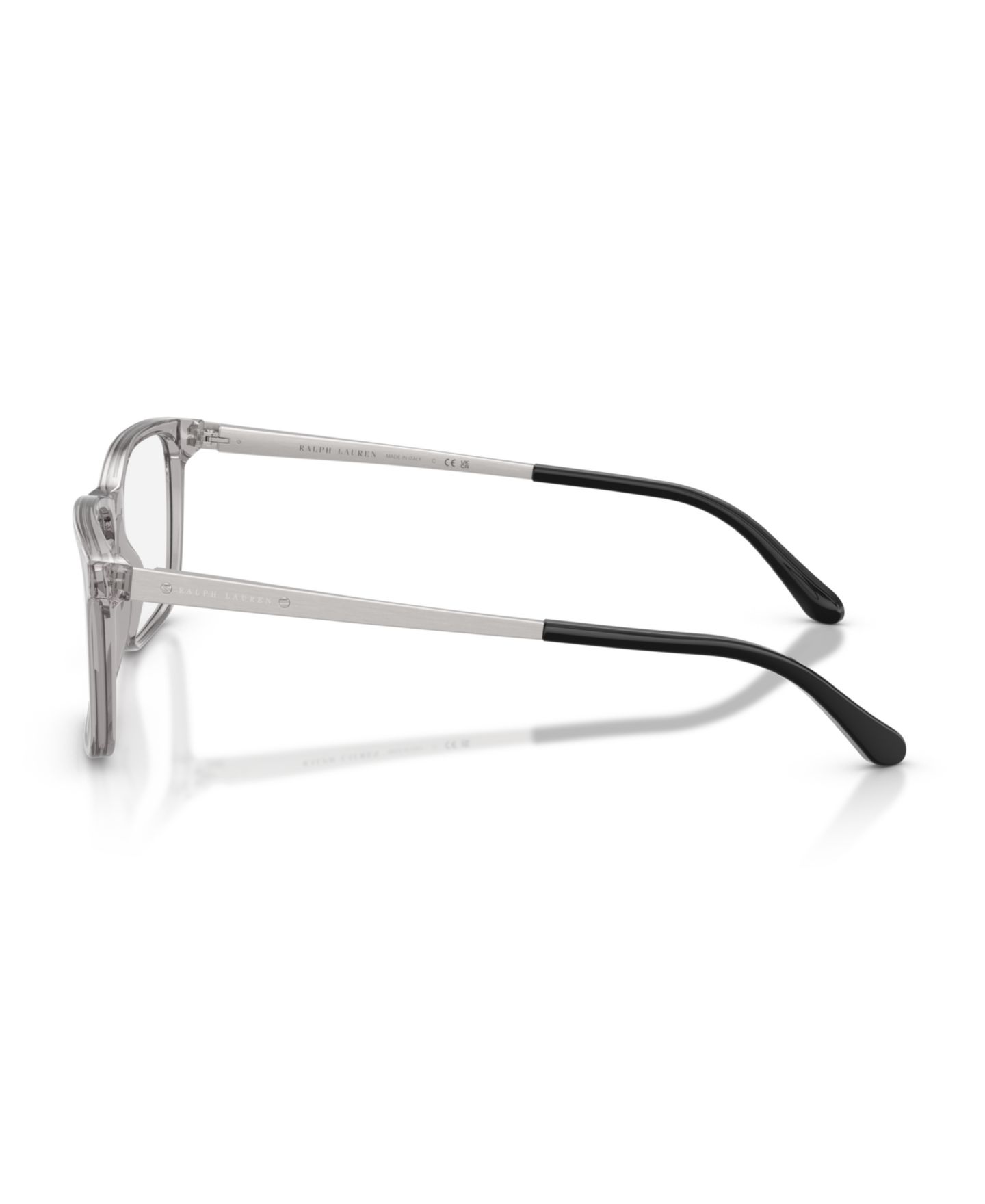 Мужские очки Ralph Lauren Man Rectangle Plastic RL6133 Eyeglasses, цвет: Прозрачный серый — фото 5