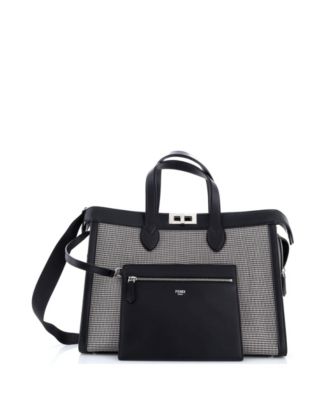 Peekaboo ISeeU Forty8 Handbag Houndstooth Wool