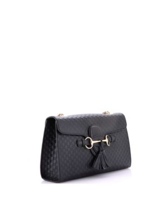 Medium Emily Chain Flap Bag Microguccissima Leather