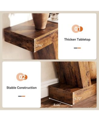 63" Long Console Table, Wooden Sofa Narrow Entryway Table for Hallway, Behind The Couch, Accent Table for Living Room