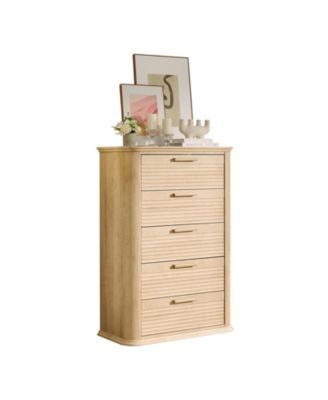 Modern 4 Drawer Dresser Finish Sturdy Construction for Bedroom Living Room Storage