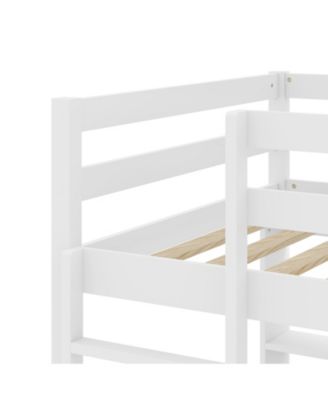 Twin Loft Bed with LED Lights Desk No Box Spring Needed