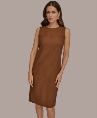 Women's Crewneck Sleeveless Shift Dress
