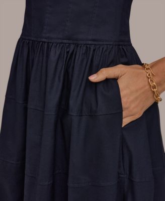 Women's V-Neck Midi Dress