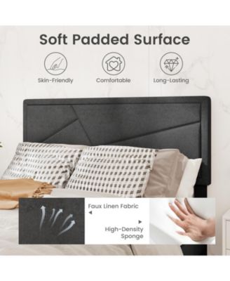 Upholstered Platform Bed Frame with High Headboard