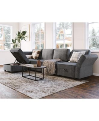 Sectional Sofa, U Shape Sectional Couch, 5 Person Sectional Sofa with Double Chaise Longue for Living Room Furniture