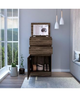 Modern 5 Drawer Dresser Solid Wood Cabinet with Metal Handles for Bedroom Home Office Hallway