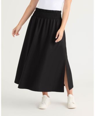 Women's Smocked Waist Flare Skirt