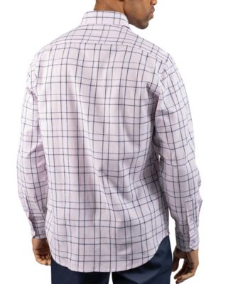 Men's Yarn Dyed Linen Large Check Long Sleeve Shirt