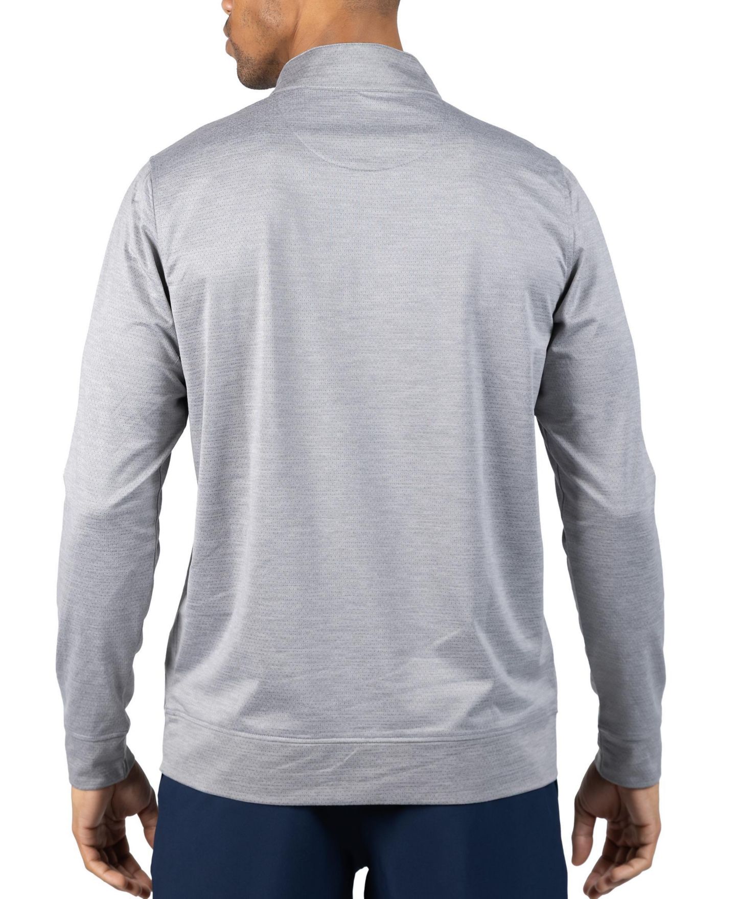 Мужские свитеры Tailorbyrd Melange Mesh Performance QZip Sweaters, цвет: Галечный серый — фото 2