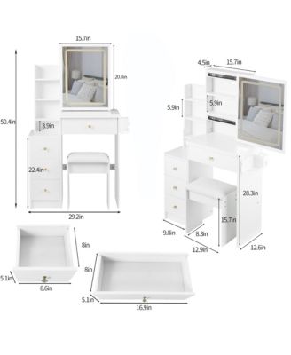 Elegant Modern Wooden Nightstand with 2 Drawers Finish Bedside Table for Bedroom Living Room