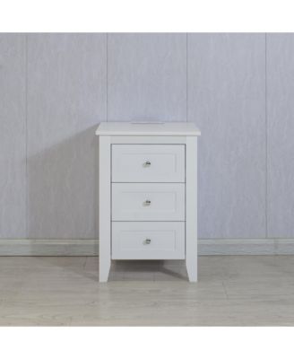 Modern Chic Luxurious Premium Nightstand with 3 Drawers Bedroom Bedside Storage Table
